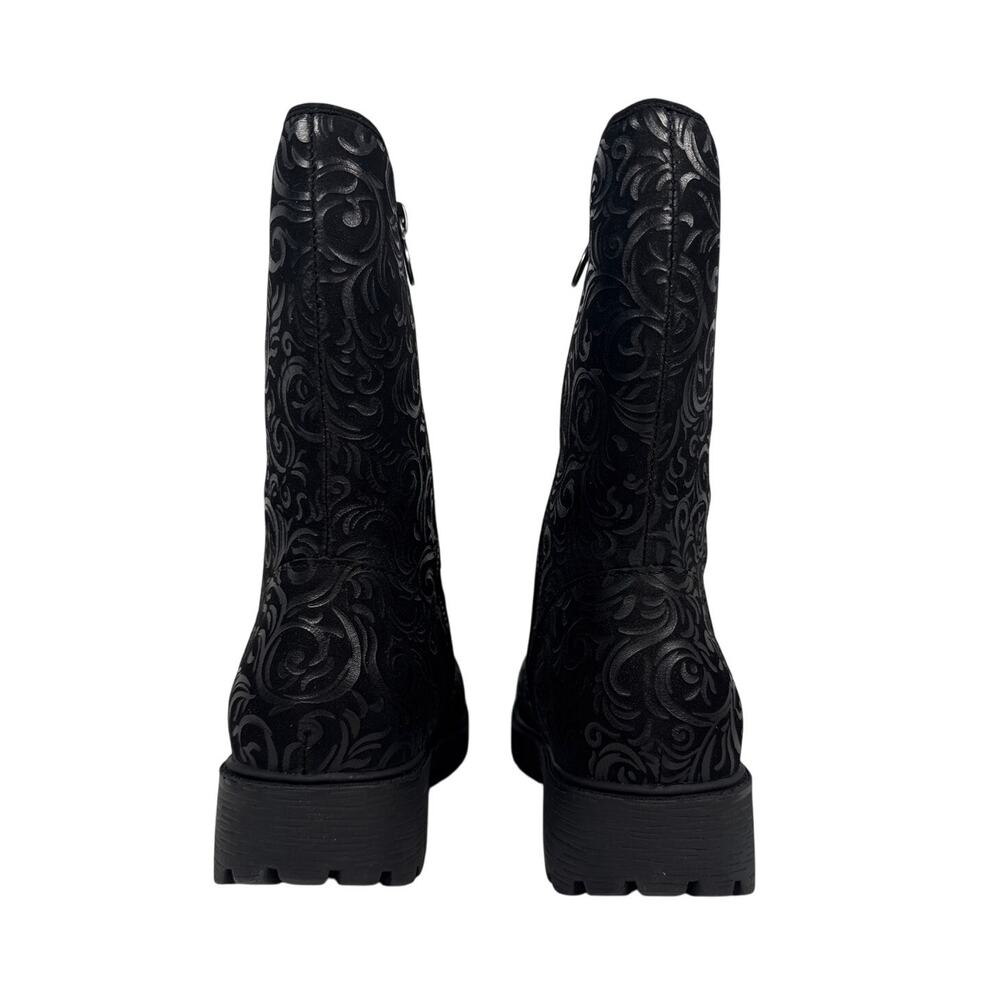 Alegria Chalet Mid Boots Rococo Womens 8-8.5 EU38 Black Leather Pattern Lined - Picture 7 of 11